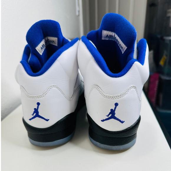 Nike Air Jordan 5 Retro (GS) White Dark Concord Black Sneaker Shoe 6.5 main image 10